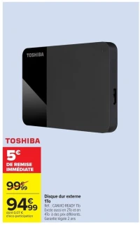 Disque dur externe Toshiba CANVIO READY 1To