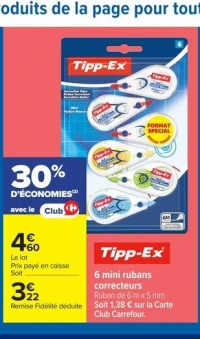 6 mini rubans correcteurs Tipp-Ex