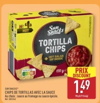 Sun Snacks Chips de Tortillas avec la Sauce