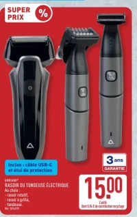 Rasoir ou tondeuse électrique Ambiano