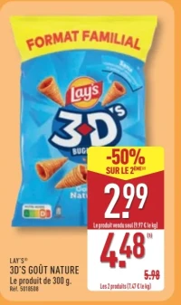 Lay's 3D's Goût Nature