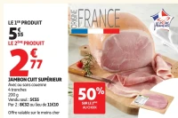 Jambon cuit supérieur avec ou sans couenne