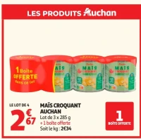 Maïs croquant Auchan