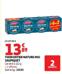 Thon entier nature MSC Saupiquet