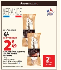 Saucisse sèche de Savoie Auchan à Table