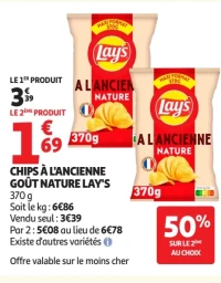 Chips à l'ancienne goût nature Lay's