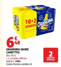 Orangina jaune canettes