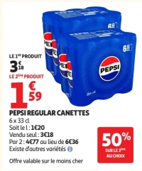 Pepsi regular canettes