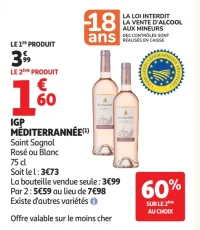 IGP Méditerrannée Saint Sagnol Rosé ou Blanc