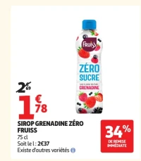 Sirop Grenadine Zéro Fruiss