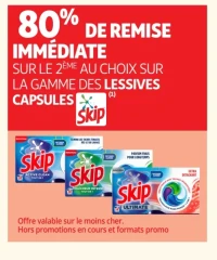Gamme des lessives capsules Skip