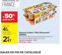 Desserts Fruitiers "Offre Découverte" ANDROS