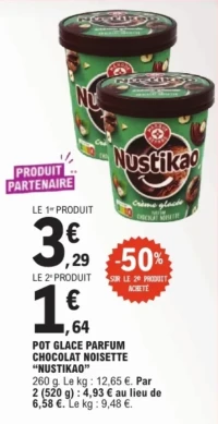 Nustikao Pot Glace Parfum Chocolat Noisette