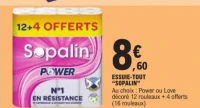 Essuie-tout Sopalin Power ou Love