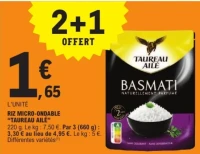Riz micro-ondable Taureau Ailé