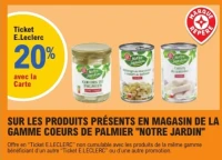 Gamme coeurs de palmier Notre Jardin