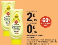 MAYONNAISE DOUCE "LESIEUR"