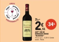 AOP Vin de Bordeaux Rouge "Blaissac"
