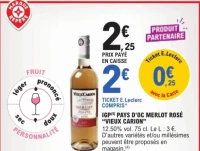 IGP Pays d'Oc Merlot Rosé "Vieux Carion"