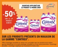 Sur les produits présents en magasin de la gamme Contrex