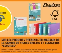 Gamme de fiches Bristol et classeurs "Esquisse"