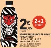 Boisson energisante originale "Crazy Tiger"