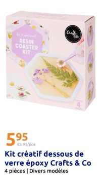 Kit créatif dessous de verre époxy Crafts & Co