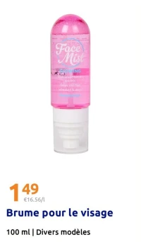 Brume pour le visage