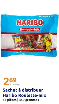 Sachet à distribuer Haribo Roulette-mix