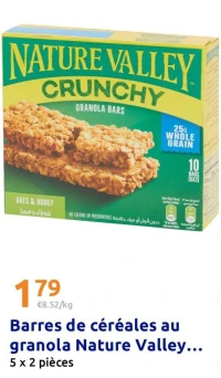 Barres de céréales au granola Nature Valley Avoine et miel