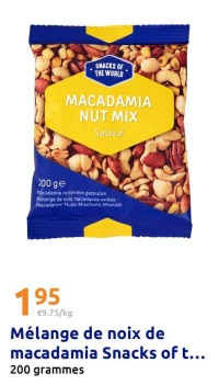 Mélange de noix de macadamia Snacks of the World