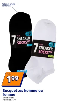 Socquettes homme ou femme 7 paires