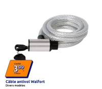 Câble antivol Walfort