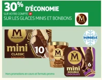 Glaces minis et bonbons Magnum