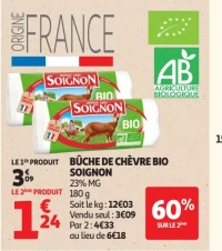 Bûche de Chèvre Bio Soignon