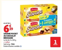 Savane Pocket au chocolat Brossard lot de 4