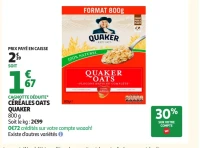 Céréales Oats Quaker