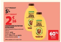 Shampooing nutrition Garnier Ultra Doux
