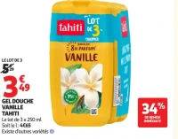 Gel douche vanille Tahiti