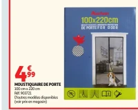 Moustiquaire de porte Auchan 100 x 220 cm