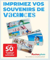 Impression souvenirs de vacances Auchan Photo