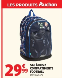 Sac à dos 2 compartiments Football
