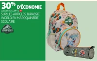 Articles Jurassic World en maroquinerie scolaire