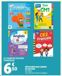 Le cahier de soutien scolaire (Maternelle, CM1, Anglais, Français...)