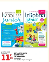 Sélection de dictionnaires (Larousse Junior / Le Robert Junior)
