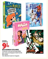 Agendas scolaires (Mortelle Adèle, Les Sisters, Foot, My Hero Academia)