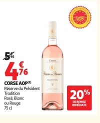 Corse AOP Réserve du Président Tradition Rosé, Blanc ou Rouge