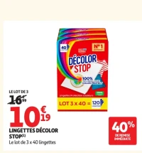 Lingettes Protection Couleurs Décolor Stop