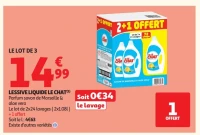 Lessive liquide Le Chat Parfum savon de Marseille & aloe vera