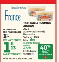 Tartinable houmous Auchan